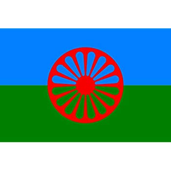 16 spoke wheel Romani flag